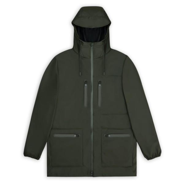 Rains - Cargo Long Jacket W3 - Regenjacke Gr M oliv Rains - Cargo Long Jacket W3 - Regenjacke Gr M oliv von Rains