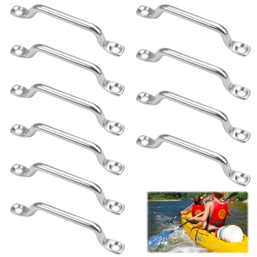 10 Stück Boot Top Pad Eye, Kajak Riemenkrampen Befestigungshaken, Augplatte Edelstahl, Deck Loop Tie Down zum Halten, Marine Hardware Decksplatte Augplatten für Kajak, Kanu Takelagebefestigung 10 Stück Boot Top Pad Eye, Kajak Riemenkrampen Befestigungshaken, Augplatte Edelstahl, Deck Loop Tie Down zum Halten, Marine Hardware Decksplatte Augplatten für Kajak, Kanu Takelagebefestigung von Rairsky