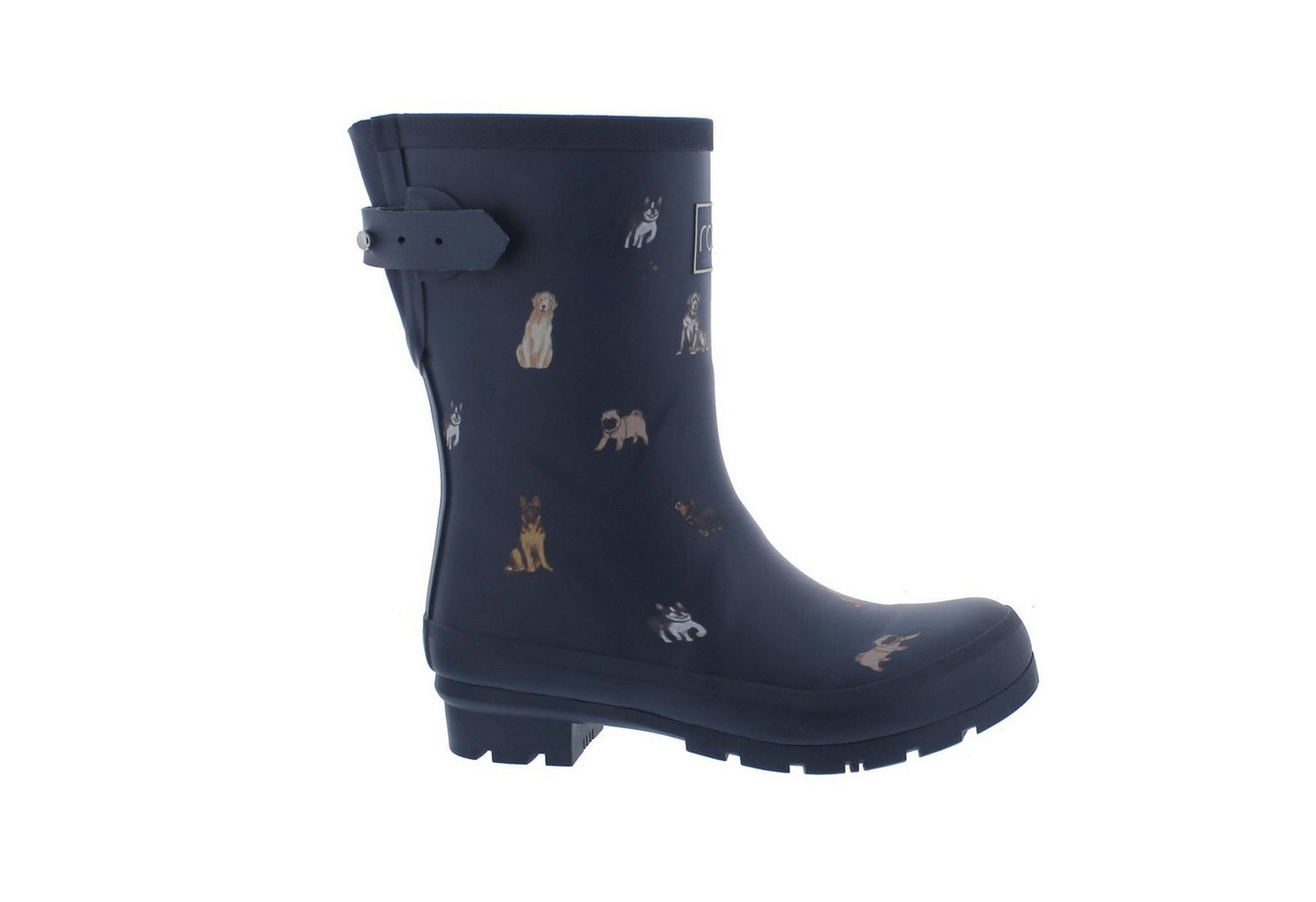 Rajn Gummistiefel, Dog Mid-Boot, Navy, Naturkautschuk UZW056 Gummistiefel von Rajn