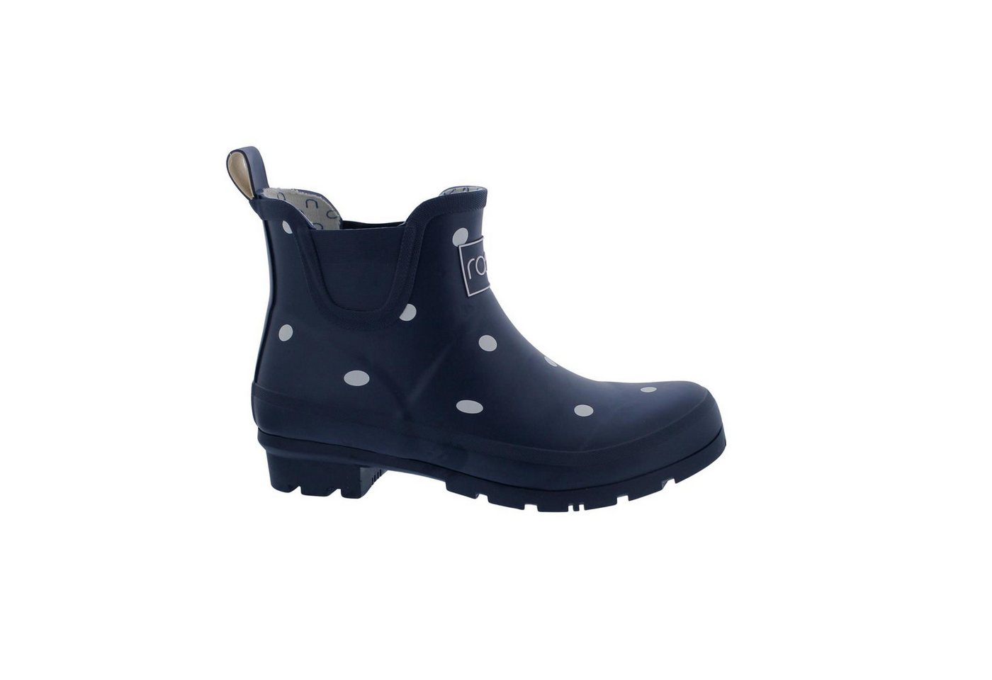 Rajn Gummistiefel, Dot Low-Boot, Navy White, Naturkautschuk UZW067 Gummistiefel von Rajn