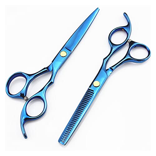 RajoNN 5,5/6 Zoll Blaue Friseurschere, Haarschnitt-Effilierschere, Friseurschere, Friseurschere Haarschneideschere (Farbe: 5,5 Zoll Effilierschere) (6-Zoll-Set B) von RajoNN