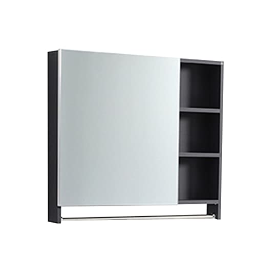 RajoNN Badezimmer-Wandschrank, s Aluminium-Spiegelschrank, Badezimmer-Spiegelschrank, moderner minimalistischer Spiegelschrank, Spiegel, Badezimmerschrank, Schminkspiegel (schwarz, 70 x 70 x von RajoNN
