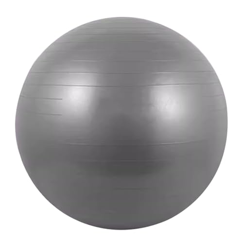 RajoNN Grauer Gymnastikball, Yogaball in mehreren Größen für Training, Schwangerschaft, Stabilität, platzsicherer Schweizer Balanceball mit Schnellpumpe für das Büro, Zuhause, Fitnessstudio von RajoNN