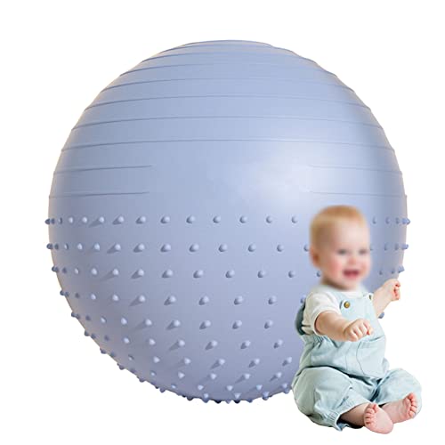 RajoNN Gymnastikball, 2,0 mm, extra dick, Yogaball in mehreren Größen, rutschfeste Beulen und Linien, platzsicherer Geburtsball mit Pumpe für Yoga, Pilates, Fitness, Geburt, Physiotherapie von RajoNN