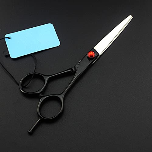 RajoNN Haarschneideschere, 6 Zoll Japan 440c Schwarz Friseursalonschere Haarschneiden Friseur Haarschnitt Effilierschere Friseurschere (Farbe: Set) Haarschneidewerkzeuge (Farbe: Schneiden) (Schwarz b) von RajoNN