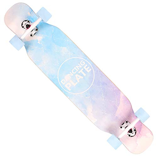 RajoNN Longboard Cruiser Skateboard Komplettes 7-Lagen-Deck 42" x8,9 Skateboard Longboards aus Ahornholz für Erwachsene Teenager Jugendliche Anfänger Mädchen Jungen, für Cruising von RajoNN