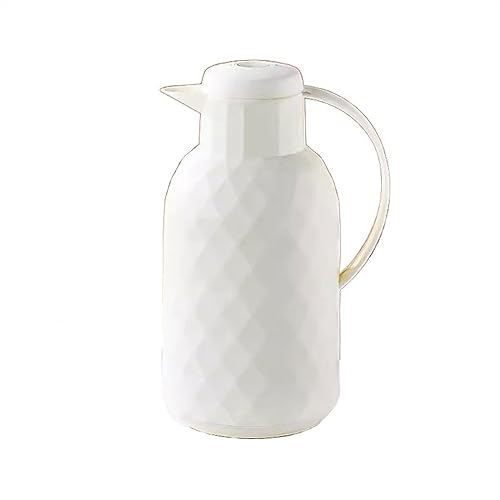 RajoNN Thermoskanne, 1,6 l, Haushalts-Isolierflasche mit großem Fassungsvermögen (Farbe: Weiß) von RajoNN