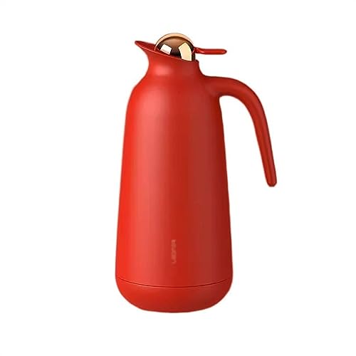 RajoNN Thermoskanne, Haushalts-Warmwasserkanne mit großem Fassungsvermögen, 1500 ml, für den Außenbereich, Kaffee-Isolierkanne, Isolierkanne (Farbe: Rosso) von RajoNN