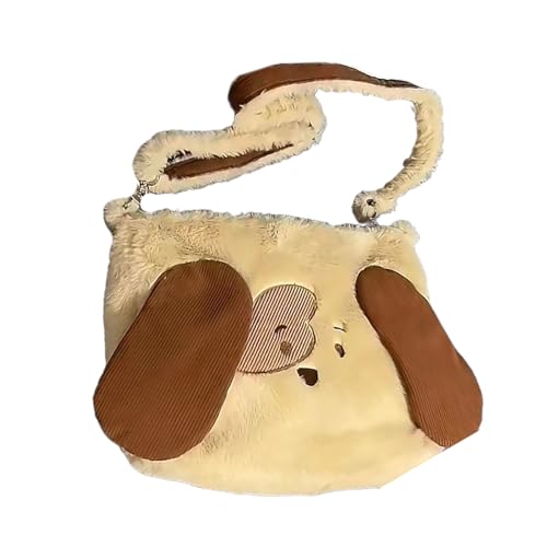 Handtasche mit Hundestickerei, Plüsch, modisch, für Herbst und Winter, siehe abbildung von Ralondbey