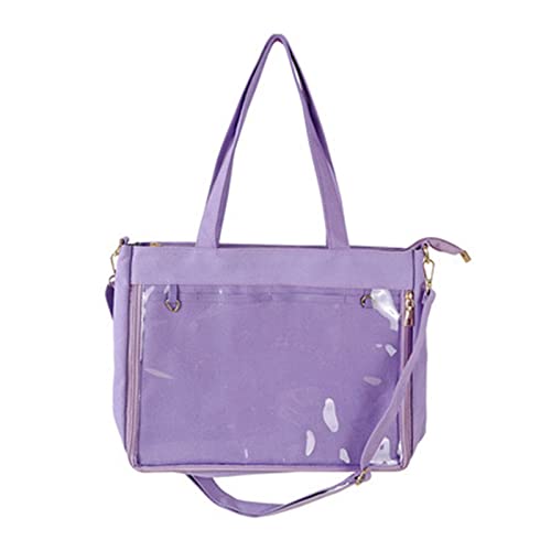 JK Lovely Bag Umhängetasche für Damen, Teenager, College-Stil, Schmerztasche, Handtasche, Mädchen, transparent, Crossbody-Tasche, violett, Bare bag von Ralondbey