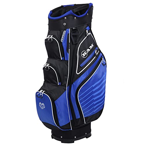 Ram Golf ACCUBAR CARTBAG/Trolley Tasche MIT 14-Fach UNTERTEILUNG IN VOLLER LÄNGE, SCHWARZ/BLAU von Ram