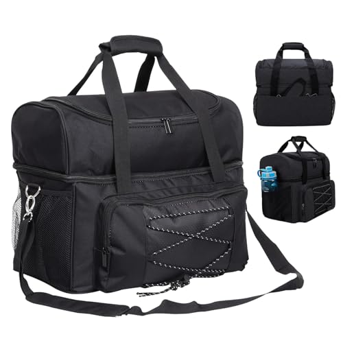 Bowlingtasche für 2 Bälle, Bowlingtasche für 2 Bälle,Tragetasche zum Bowling mit gepolstertem Riemen | -Tragetasche mit gepolsterter Trennwand und Ballhalter von Ranley