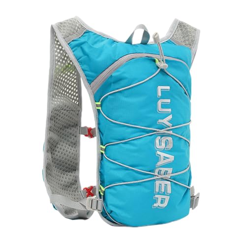 Laufwasser-Rucksack, Lauf-Trinkweste - 1,5 l Trinkblase Trailrunning-Weste | Verstellbarer Schultergurt, atmungsaktive Polster, Wasserrucksack zum Radfahren, Wandern, Klettern von Ranley