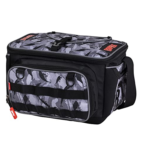 Rapala, Angeltasche mit Staufächern LureCamo Tackle Bag, Angelzubehör Lite Größe, Wasserdichtes Material, Verstellbarer Gepolsterter Schultergurt, mehrere Fächer, 35x25x22cm, Grau/Schwarz Rapala, Angeltasche mit Staufächern LureCamo Tackle Bag, Angelzubehör Lite Größe, Wasserdichtes Material, Verstellbarer Gepolsterter Schultergurt, mehrere Fächer, 35x25x22cm, Grau/Schwarz von Rapala