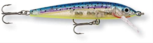 Rapala - Husky Jerk Angelköder - Angelzubehör mit neutralem Dichtekörper - Süßwasser Spinnköder - Lauftiefe 1.2-2.4m - Fischköder 14cm, 18g - Hergestellt in Estland - Glass Blue Minnow von Rapala