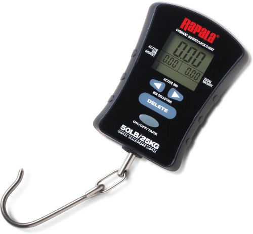 Rapala Unisex-Adult Compact Touch Screen Scale-Digitale Kompaktwaage-Angelzubehör-Max. Gewicht 25kg-Leicht ablesbarer Bildschirm Peson, Schwarz, Einzigartig von Rapala