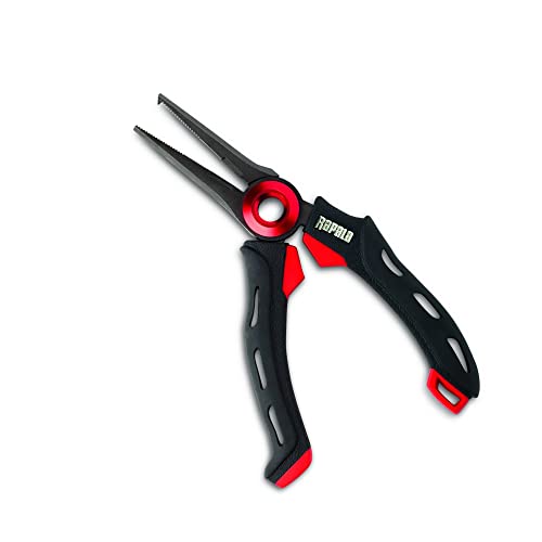 Rapala Unisex-Adult Angelzange RCD Mag Spring Split Ring Pliers-Angelzubehör mit Edelstahlbacken-mit Ergonomischen Softgrip-Griffen-Inklusive Schutzhülle Zange, Schwarz/Rot, Einzigartig Rapala Unisex-Adult Angelzange RCD Mag Spring Split Ring Pliers-Angelzubehör mit Edelstahlbacken-mit Ergonomischen Softgrip-Griffen-Inklusive Schutzhülle Zange, Schwarz/Rot, Einzigartig von Rapala