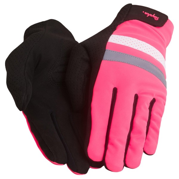 Rapha - Brevet Reflective Gloves - Handschuhe Gr M schwarz/rosa von Rapha