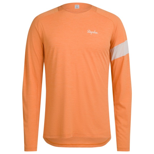 Rapha - Trail Long Sleeve Technical T-Shirt - Radtrikot Gr L;M;S;XL;XXL orange;schwarz von Rapha