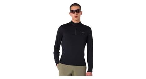 technisches rapha active langarmshirt half zip schwarz grau von Rapha