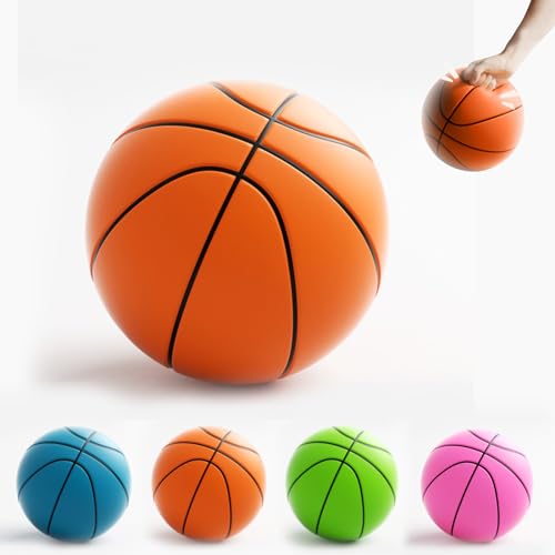 Rarapop Silent Basketball Größe 7 Leiser Schaumstoff Basketball 24CM Dribble Dream Silent Basketball Dribbling Indoor kein Ton Basketball Training für verschiedene Indoor Aktivitäten (orange Farbe) von Rarapop