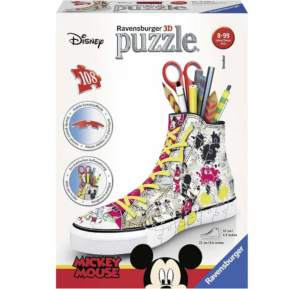 Ravensburger 3D-Puzzle 3D-Puzzle Keck Mickey Mouse 108 Teile, Puzzleteile Ravensburger 3D-Puzzle 3D-Puzzle Keck Mickey Mouse 108 Teile, Puzzleteile von Ravensburger
