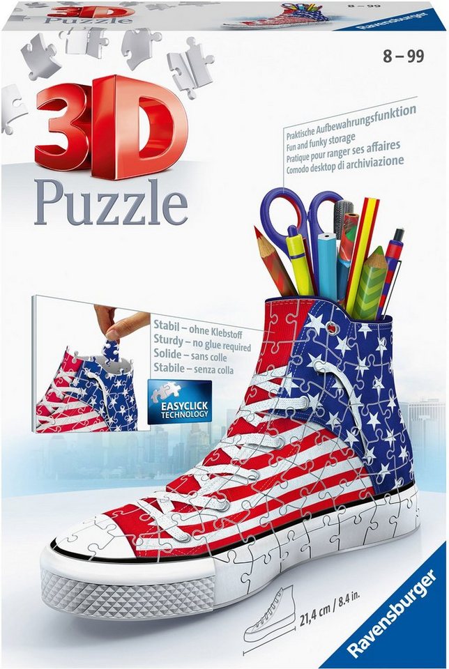 Ravensburger 3D-Puzzle Sneaker, 108 Puzzleteile, Made in Europe, FSC® - schützt Wald - weltweit von Ravensburger