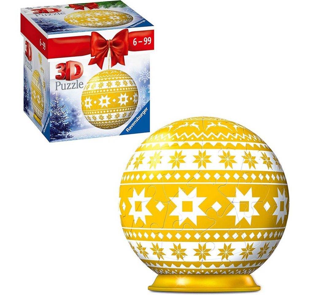 Ravensburger Puzzle Puzzle 54 Teile 3D Weihnachtskugel Puzzle-Ball, Puzzleteile Ravensburger Puzzle Puzzle 54 Teile 3D Weihnachtskugel Puzzle-Ball, Puzzleteile von Ravensburger