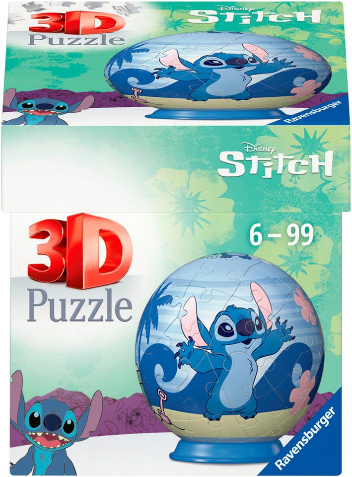 Ravensburger Puzzleball Disney Stitch, 54 Puzzleteile, Made in Europe Ravensburger Puzzleball Disney Stitch, 54 Puzzleteile, Made in Europe von Ravensburger