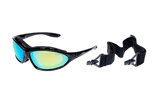 RAVS SPORTBRILLE Skibrille - Kitesurfen - RADBRILLE Sonnenbrille mit Band, BÜGEL und SOFTBAG von RAVS
