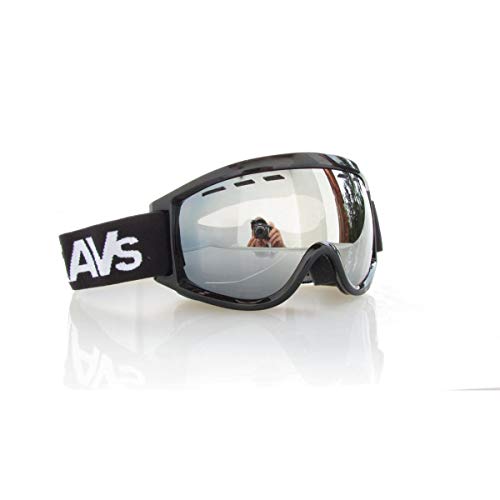 Ravs Universal Skibrille Wide Vision mit Kontrastverstärkung Helmkompatibel Doppel Scheibe 100% UV-Schutz Xtra Silver+ Mirror Lens Best Kontrast Antibeschlag Ravs Universal Skibrille Wide Vision mit Kontrastverstärkung Helmkompatibel Doppel Scheibe 100% UV-Schutz Xtra Silver+ Mirror Lens Best Kontrast Antibeschlag von Ravs