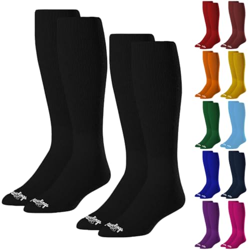 Rawlings Baseball/Fastpitch Softball-Socken, 2 Paar, verschiedene Größen/Farben von Rawlings