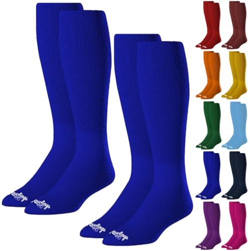 Rawlings Baseball/Fastpitch Softball-Socken, 2 Paar, verschiedene Größen/Farben Rawlings Baseball/Fastpitch Softball-Socken, 2 Paar, verschiedene Größen/Farben von Rawlings