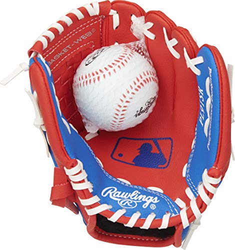 Rawlings Baseball-Handschuhe Players Series T-Ball & Youth Glove | Sizes 9"-11.5" | Multiple Styles Baseballhandschuh, Rot/Blau mit Kugel, 9" | Ages 3-5 Rawlings Baseball-Handschuhe Players Series T-Ball & Youth Glove | Sizes 9"-11.5" | Multiple Styles Baseballhandschuh, Rot/Blau mit Kugel, 9" | Ages 3-5 von Rawlings