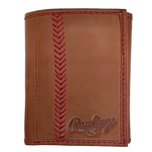 Rawlings Baseball Stitch Trifold Wallet Brown Rawlings Baseball Stitch Trifold Wallet Brown von Rawlings