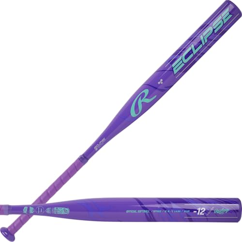 Rawlings Damen Eclipse Fastpitch Softball Bat | -12 Drop | 1 Pc. Aluminum | Approved for All Associations, Violett/Minze, 27 Inch von Rawlings