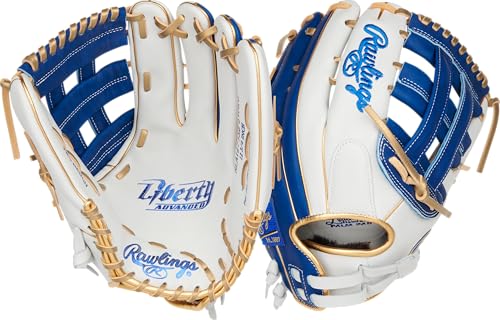 Rawlings Damen Liberty Advanced ColorSync Fastpitch Softball Glove Handschuh, Weiß/Royal/Gold | Pro H Web, 12.75" | Outfield Rawlings Damen Liberty Advanced ColorSync Fastpitch Softball Glove Handschuh, Weiß/Royal/Gold | Pro H Web, 12.75" | Outfield von Rawlings