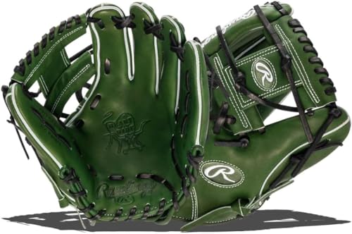 Rawlings Heart of the Hide PRO204W-2MG Baseball-Fielders-Handschuh, Militärgrün, 29,2 cm von Rawlings