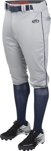 Rawlings Herren Launch Series Baseball Pants | Knicker Fit | Adult Sizes | Piped | Multiple Colors Hose, Grau/Marineblau, Medium Rawlings Herren Launch Series Baseball Pants | Knicker Fit | Adult Sizes | Piped | Multiple Colors Hose, Grau/Marineblau, Medium von Rawlings