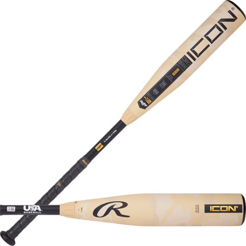 Rawlings Icon USA Youth Baseballschläger | 73,7 cm | -12 von Rawlings