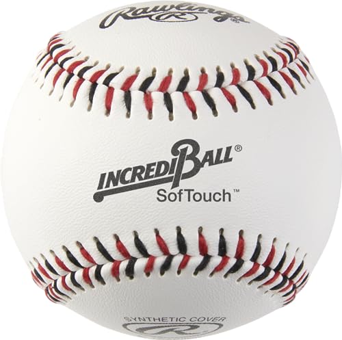 Rawlings Incredi-Ball Softstitch-Basebälle, Weiß, 22,9 cm, Stoff- und Kunstlederbezug, 12 Stück Rawlings Incredi-Ball Softstitch-Basebälle, Weiß, 22,9 cm, Stoff- und Kunstlederbezug, 12 Stück von Rawlings