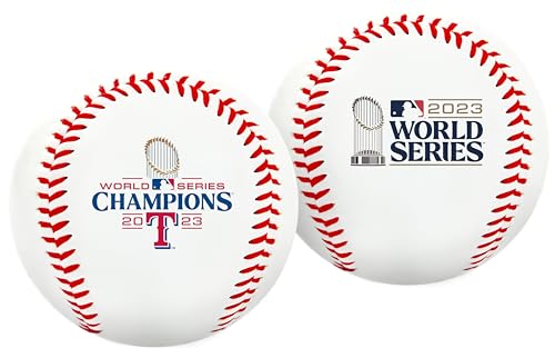 Rawlings | Offizielle Weltmeister der Weltserie 2023 | Texas Rangers | Gedenk-Baseball | weißes Vinyl von Rawlings
