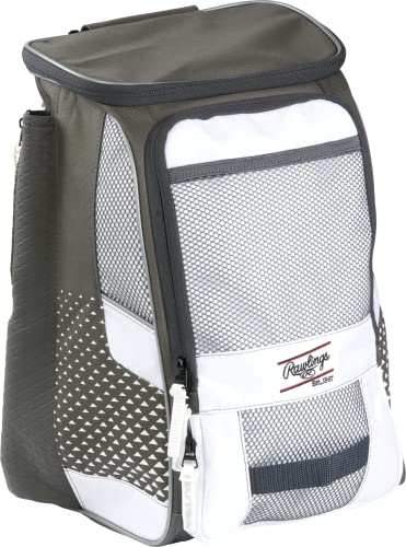 Rawlings R500 2.0 Rucksack Ausrüstungstasche | Baseball/Softball | Weiß/Grau von Rawlings