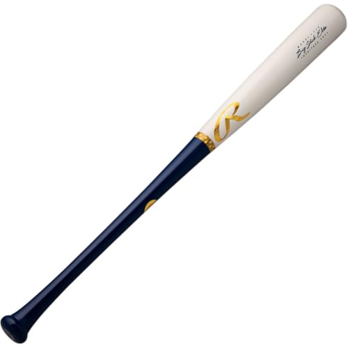 Rawlings Unisex-Erwachsene Big Stick Elite Wood Baseball Bat Maple/Birch/Composite Baseballschläger aus Holz, Natur/Marineblau-110, 34" von Rawlings