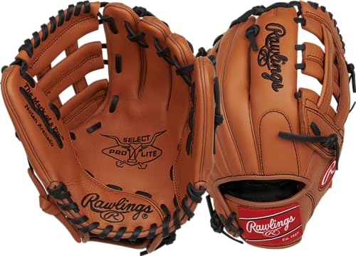 Rawlings Select Pro Lite Baseballhandschuh für Jugendliche, Nolan-Arenado-Muster, Rechtshänder, 27,9 cm, Pro H-Web, Hellbraun Rawlings Select Pro Lite Baseballhandschuh für Jugendliche, Nolan-Arenado-Muster, Rechtshänder, 27,9 cm, Pro H-Web, Hellbraun von Rawlings