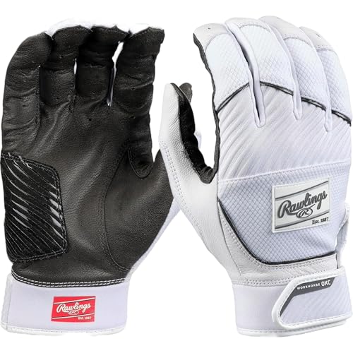 Rawlings Workhorse OKC Fastpitch Softball-Schlaghandschuhe, Weiß, Größe L Rawlings Workhorse OKC Fastpitch Softball-Schlaghandschuhe, Weiß, Größe L von Rawlings