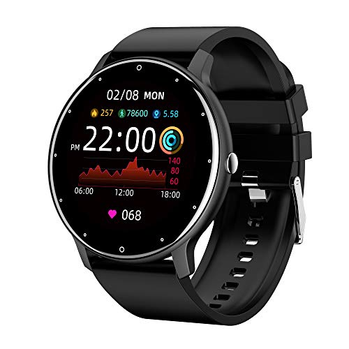 Rawrr 1.28 -inch Bluetooth Touchscreen Sports Smart Watch mit Fußgänger-/sesshafter/Erinnerung/Schlaferkennung/Herzfrequenzerkennung/Blutdrucküberwachung wasserdichte Sportuhr von Rawrr
