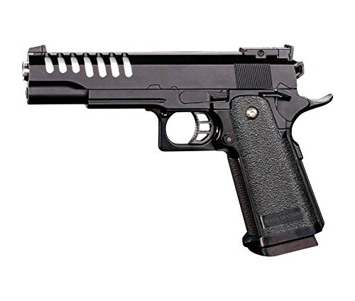 Rayline RV305 Softair Pistole Metall/ABS (Manuell Federdruck), Nachbau im Maßstab 1:1, Länge: 22cm, Gewicht: 350g, Kaliber: 6mm, Farbe: Schwarz - (unter 0,5 Joule - ab 14 Jahre) von Rayline