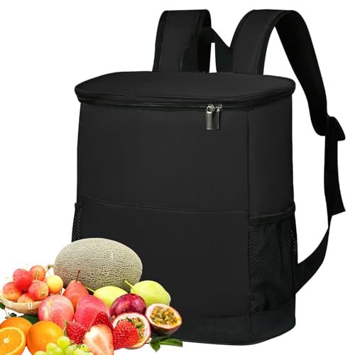 Raypontia Großer Lunchkühler, Reisekühler - Auslaufsicherer Kühlrucksack,Getränke-Soft-Cooler-EIS-Truhen-Rucksack, Wanderzubehör, große Kapazität, Thermotasche für Mittagessen, Kajak, Strand von Raypontia