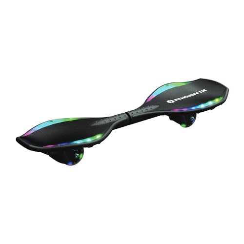 Razor Ripster Lightshow Waveboard - Rollbrett für Kinder ab 8 Jahren mit 360° Lenkung, bewegungsaktiviertem Lichtdeck, 5 Lichtmodi, Anti-Rutsch, kompaktes & leichtes 2-Rad-Board - Schwarz Razor Ripster Lightshow Waveboard - Rollbrett für Kinder ab 8 Jahren mit 360° Lenkung, bewegungsaktiviertem Lichtdeck, 5 Lichtmodi, Anti-Rutsch, kompaktes & leichtes 2-Rad-Board - Schwarz von Razor